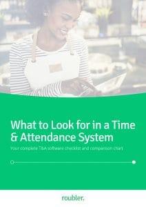 The cover of the 'What to look for in a Time & Attendance System' Guide