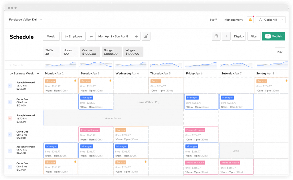 Schedule software on desktop