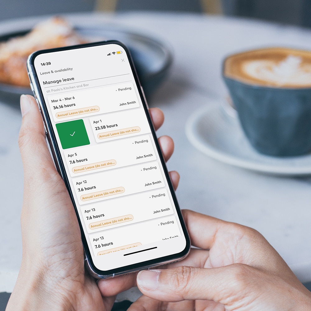 Leave management on mobile app