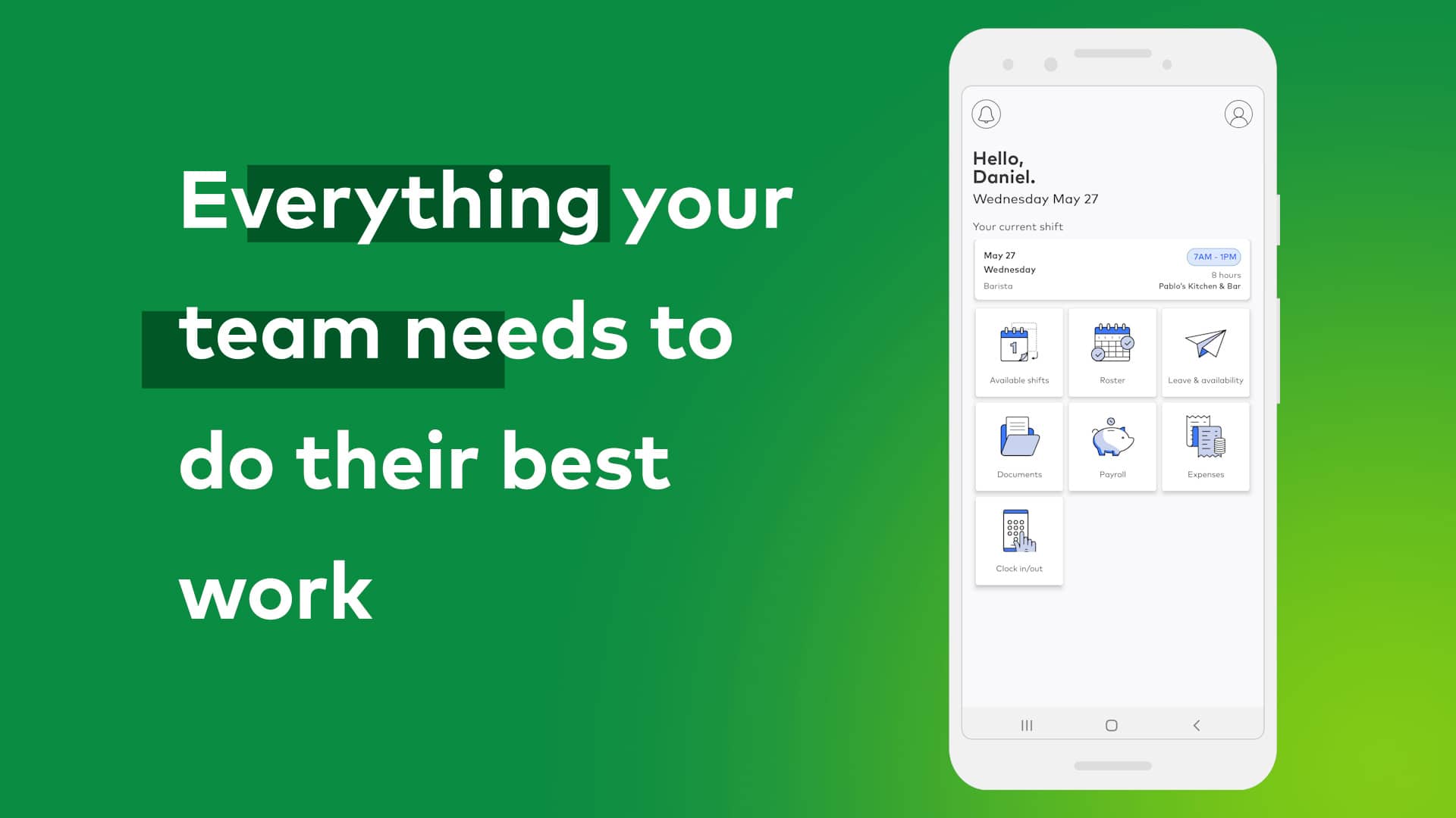 Employee self service mobile app